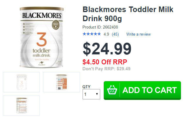Blackmores Toddler Milk Drink