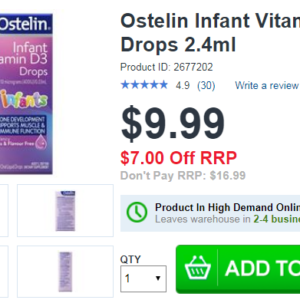 Vitamin D3 Drops Ostelin cho trẻ từ sơ sinh đến 12 tuổi