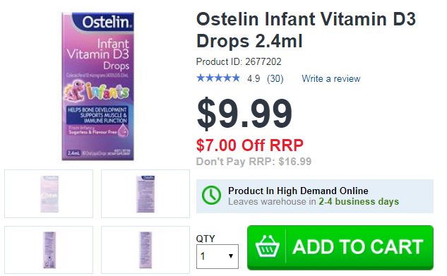 Vitamin D3 Drops Ostelin cho trẻ từ sơ sinh đến 12 tuổi Vitamin D3 Drops Ostelin cho trẻ từ sơ sinh đến 12 tuổi