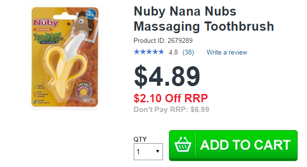 Bàn chải đánh răng Nuby Nana Nub