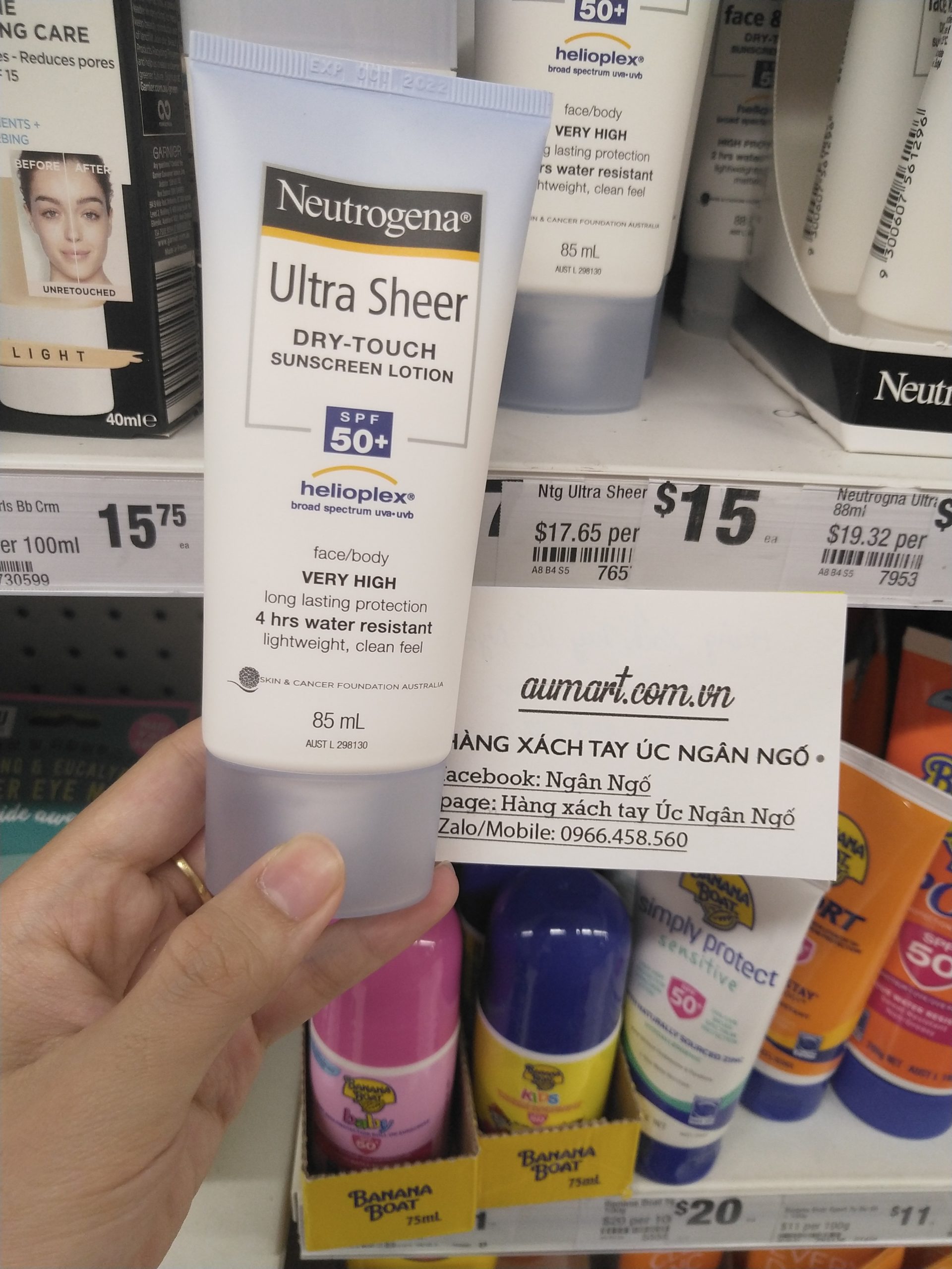 Kem Chống Nắng Neutrogena Ultra Sheer Dry-Touch Sunscreen Lotion SPF 50+