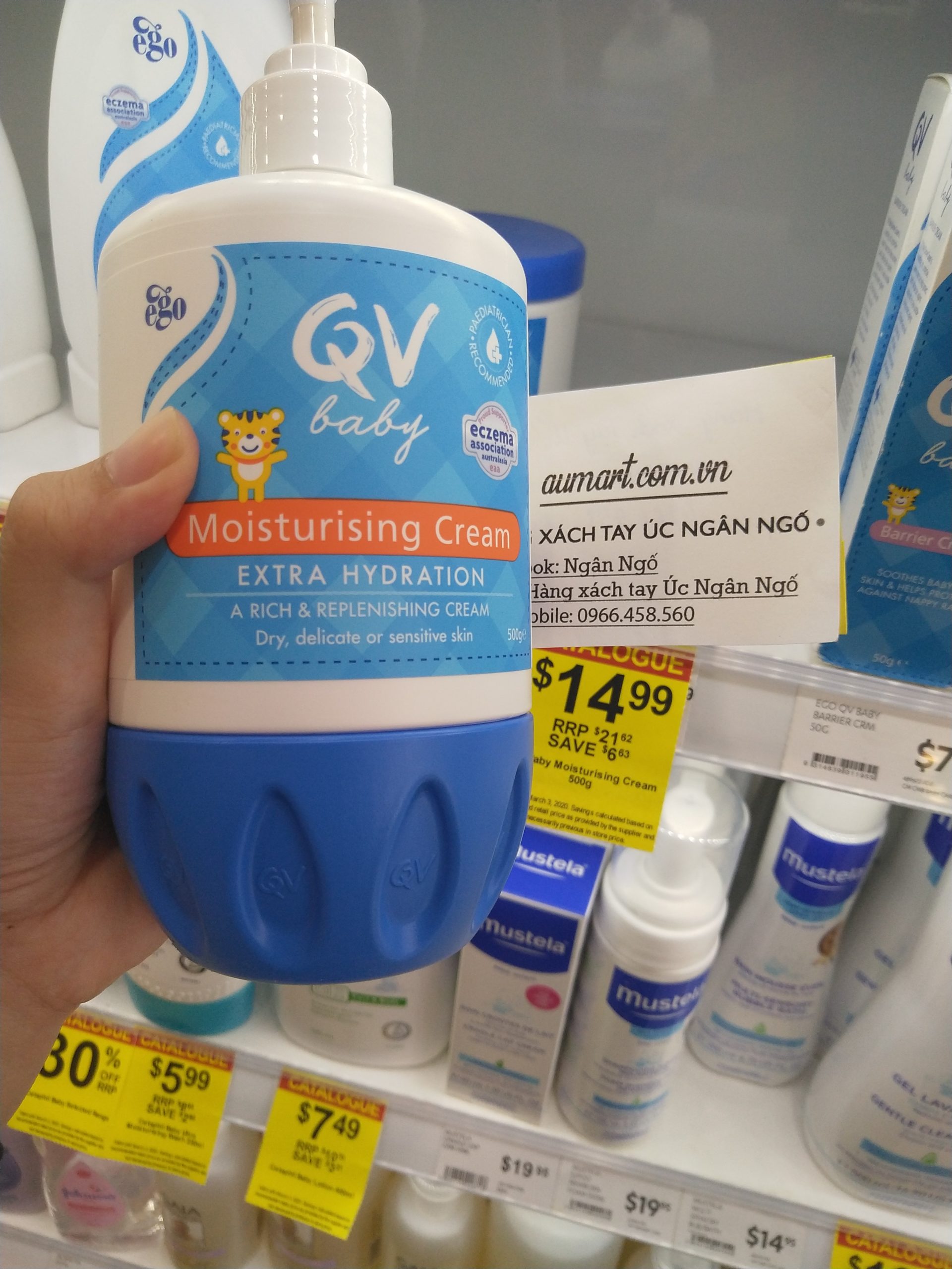 Kem dưỡng ẩm da cho bé Ego QV Baby Moisturising Cream