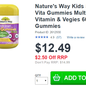 Nature Way kids smart Vita Gummies Multi Vitamin & Vegies 60 Gummie1