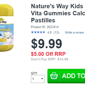 Nature Way kids smart Vita Gummies calcium 60 viên