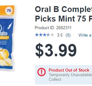 Oral-B Complete Floss Picks Mint