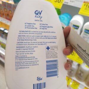 Sữa tắm dưỡng ẩm QV baby 500ml của Úc