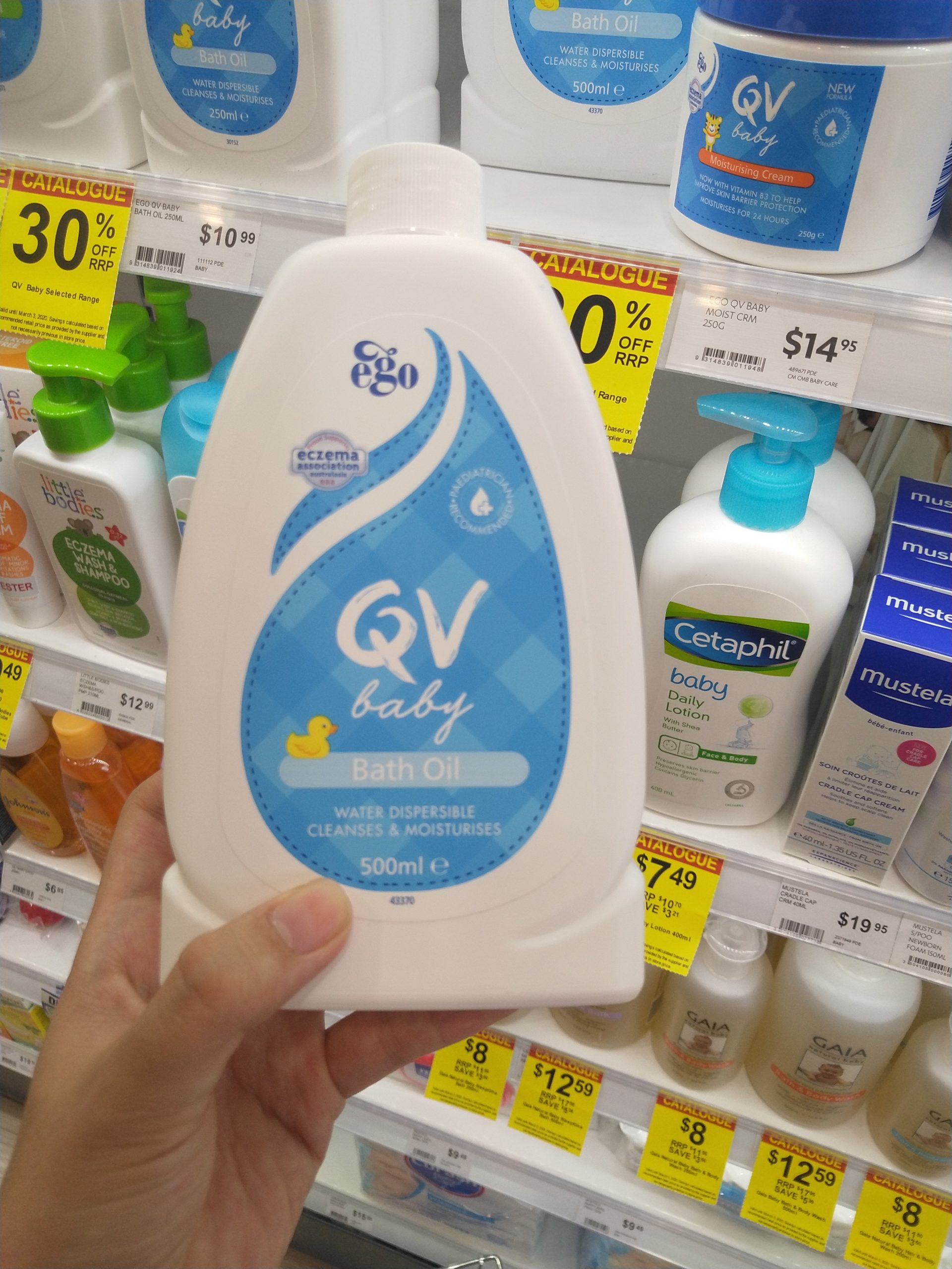 Sữa tắm dưỡng ẩm QV baby Úc