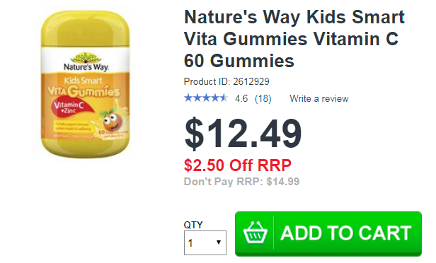 Nature’s Way Kids Smart Vita Gummies Vitamin C