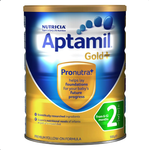 Sữa Aptamil Gold Plus số 2 cho bé từ 6-12 tháng tuổi 900g