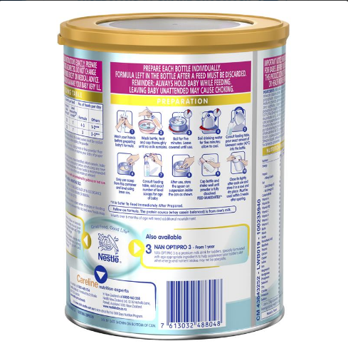 Sữa bột NAN Optipro Gold số 2 cho bé từ 6-12 tháng