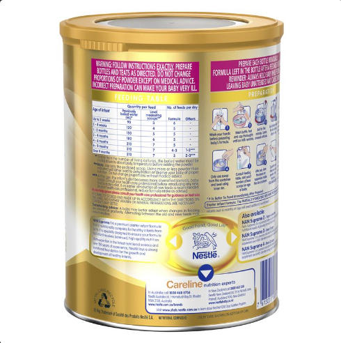 Sữa bột NAN Supreme Formula số 1 cho bé từ0-6 tháng tuổi 800g