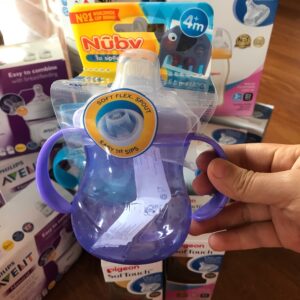 Cốc tập uống Nuby mỏ vịt Silicone cho bé 295ml