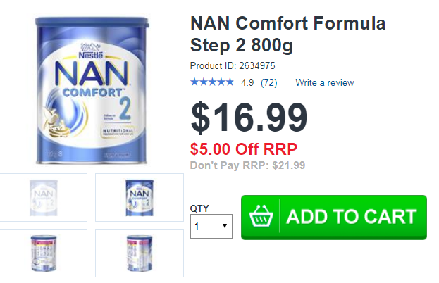 Sữa Nan Comfort Úc số 2 00g