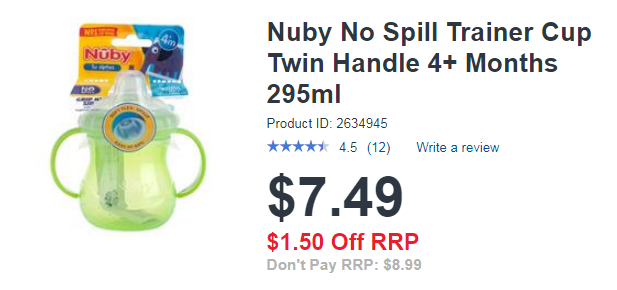 cốc tập uống nuby cho bé từ 4 tháng tuổi