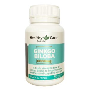 Viên uống Bổ não Ginkgo Biloba 6000mg HEALTHY CARE, 60 viênViên uống Bổ não Ginkgo Biloba 6000mg HEALTHY CARE, 60 viên