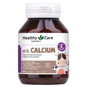 Viên uống canxi sữa cho bé Milk Calcium Healthy care, lọ 60 viên