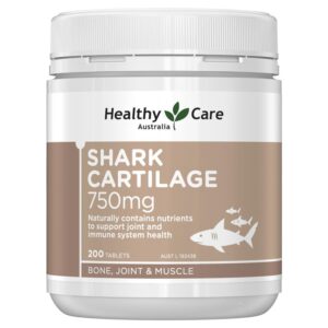 Viên uống sụn vi cá mập Úc shark cartilage 750mg Healthycare, 200 viên