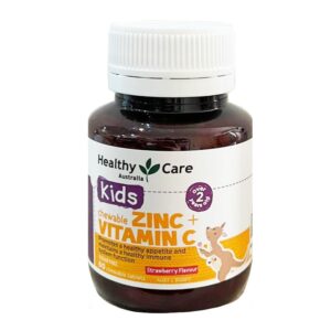 Vitamin C và Kẽm cho bé, Healthy Care Zinc + Vitamin C, 60 viên